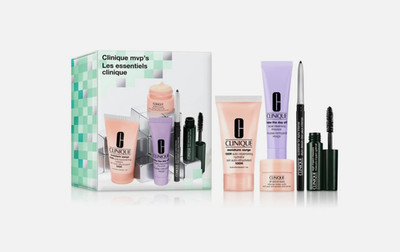 Clinique mvp s 5 Pc Travel Gift Set All About Eyes Moisture Surge 100H Cleanser
