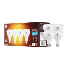 LED Light Bulb BR30 65W Soft White Indoor Floodlight 4 Pack GE Relax Watt