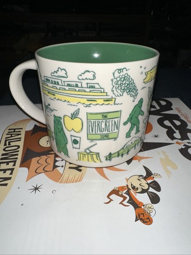 2019 Starbucks Been There Series WASHINGTON Coffee MUG Evergreen State 14oz CUP - Picture 2 of 4