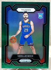 Vasilije Micic 2023-24 Panini Prizm - Green Prizm Rookie Card #297. rookie card picture