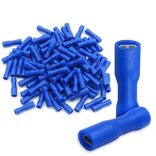 100-Pack 0.11" Female Quick Disconnect Spade Terminals, 16-14 AWG 2.8mm, Full...