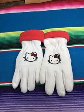 Vintage White Colored Sanrio Hello Kitty Gloves 2004 Size Girls 4-16