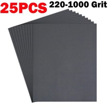 80-2000 Grit Sandpaper 25 Pcs Wet Dry Sanding Sheets For Auto Body Work Diy