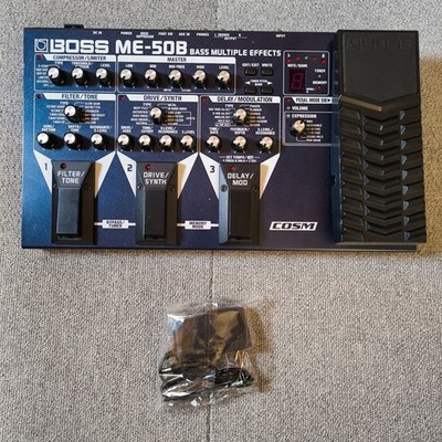 BOSS ME-50B Bass Effects Pedal Multi-Effects Unit Pedal Used AC Adapter From JP