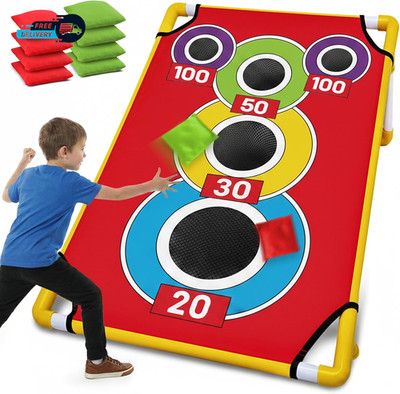 Cornhole Board with 21+Games 8 Bean Bags Arcade Style Corn Hole Games for Adults