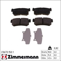 Zimmermann 23673.150.1 Bremsbelagsatz FüR Ssangyong Daewoo Rexton Rexton Kyron