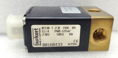 BURKERT 00168433 SOLENOID VALVE 230V 50/60Hz NEW FAST SHIPPING