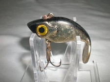 Vintage Mann's Pogo Shad Lure - Chrome and Black - Very Good Cond.