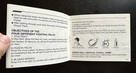 Ninja Kid INSTRUCTION MANUAL ONLY Bandai (Nintendo, NES 1986)