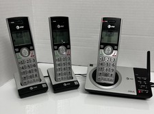 AT T CL82407 3 Handset Cordless Phone Answering Machine Call Block Tested