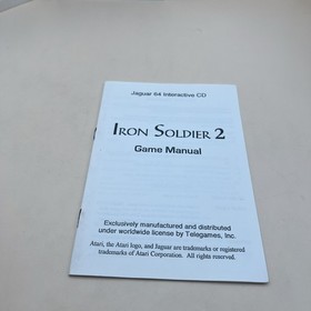 Atari Jaguar CD Iron Soldier 2 1997 Complete Box Manual Limited Edition