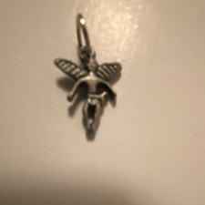 Silver Tone Angel Dangle Charm Pendant, No St...