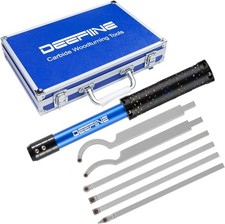 Carbide Tipped Wood Lathe Turning Tools Set Lathe Rougher Finisher Swan Neck