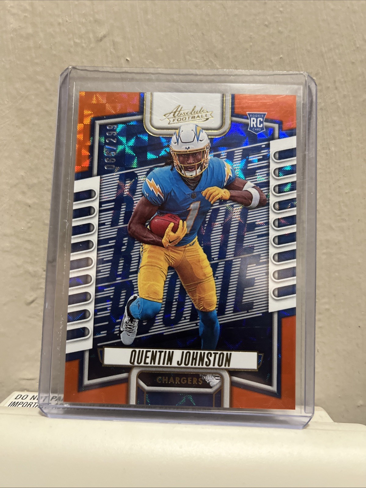 2023 Panini Absolute - Rookies Quentin Johnston #110 Orange Mosaic /299 (RC)