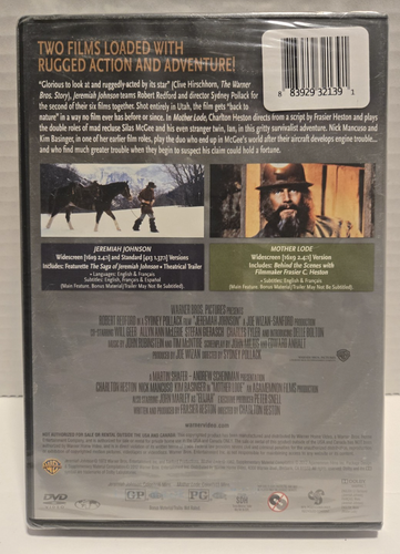 JEREMIAH JOHNSON (1972) MOTHER LODE (1982) Double Feature (DVD, 2012) FREE SHIP - Picture 2 of 2
