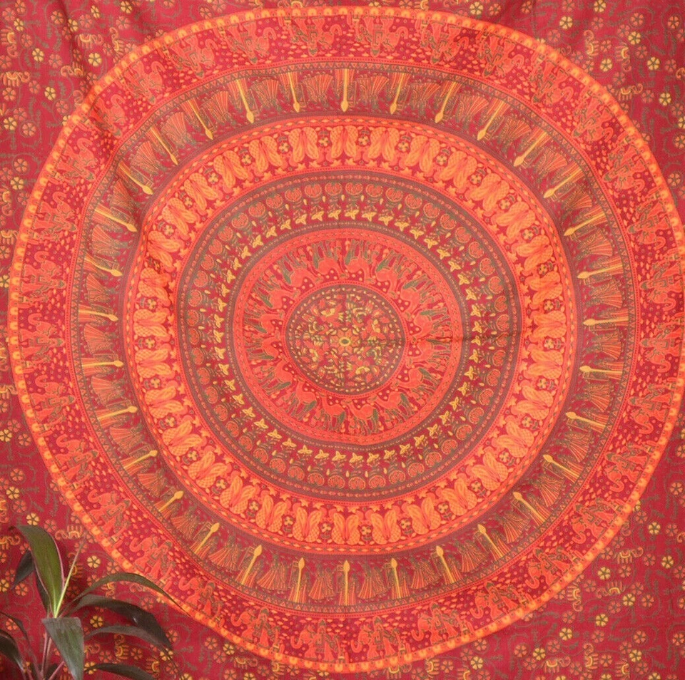 Oussum Mandala Doble Tapiz Arte de Pared Hippie Tapices Colgantes de Pared Decoración del Hogar Foto 2 de 4