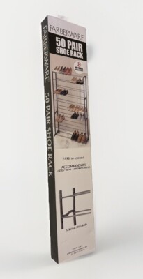 Farberware Shoe Organizer Rack 50 Pair, Men’s, Women’s Children Shoes 