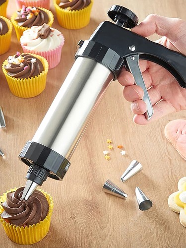 Cookie Press Stainless Steel Cookie Maker Machine with 13 Discs and 8 qiPqg - Picture 5 of 12