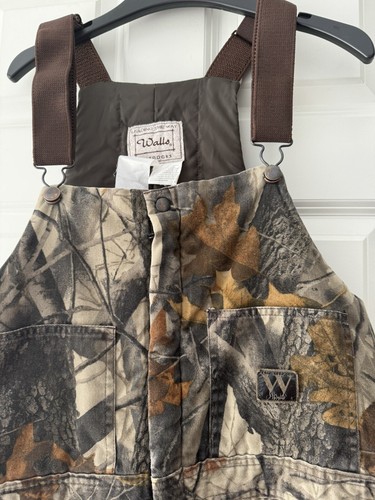 Walls Outdoors - Insulated RealTree Hardwoods Camouflage Overalls Zip Leg Sz L - Picture 3 of 12