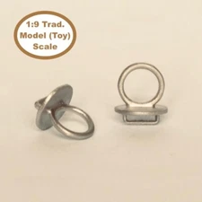 HORSING AROUND Traditional 1:9 Model Horse Scale BRIDLE TERRETS - Pewter/Silver