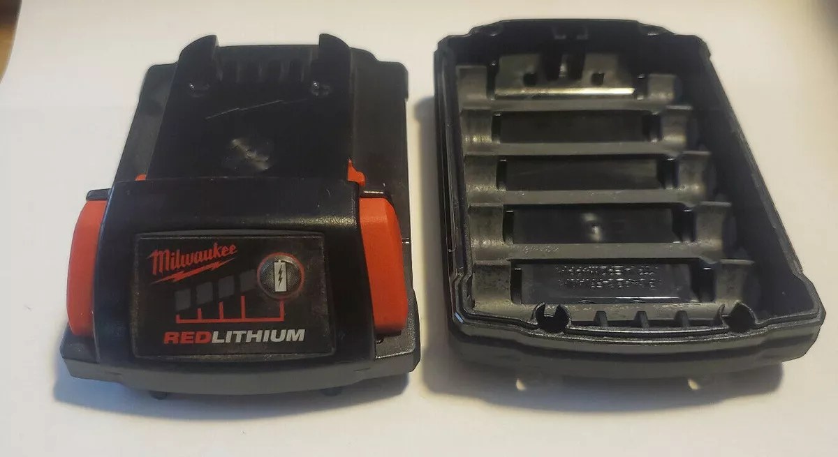 Milwaukee M18 Battery Housing Shell Case Cover Top Label Screw READ DESCRIPTION