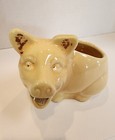 Vintage Pig Planter Ceramic Cream Color 1940’s-1950’s 3.75" H 4.5" L — photo 3