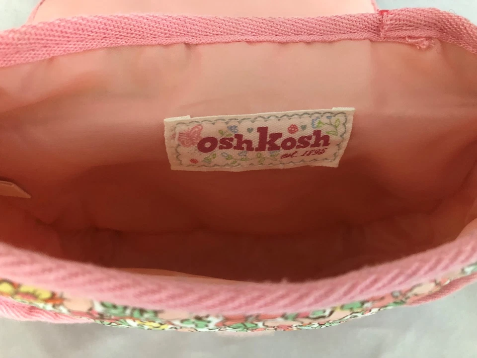 Pink Floral 3.5X65X8" OSHKOSH Purse 1 Pocket & 36" Adj Handle - Image 3 of 4