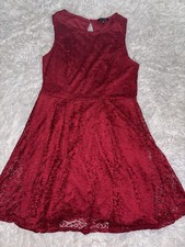 City Tangles sz. M red lace design dress. Holiday, pretty