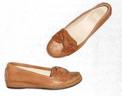 STUART WEITZMAN mocassins cuir marron clair P 36,5 TBE - Photo 1/4
