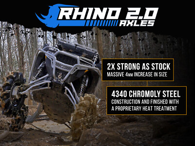 SuperATV Rhino 2.0 Rear Axle For Can-Am Commander 800/1000 | Chromoly Steel, 2X Stronger Than Stock