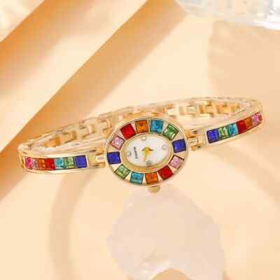 Fashion Golden Tone Quartz Women display picture 3
