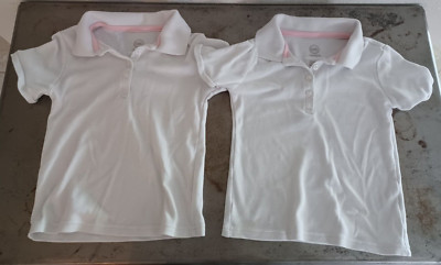2 Wonder Nation White Collred Shirts Girls Size Xs 4-5