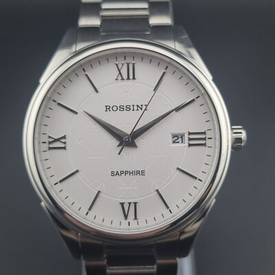 Rossini mens Watch ROSGB010 Stainless Steel, Saphire Crystal, Quartz, 41mm, Date