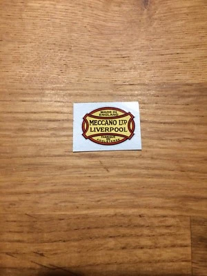 Transfert Logo "MECCANO Ltd Liverpool England" pour MECCANO Constructor Car