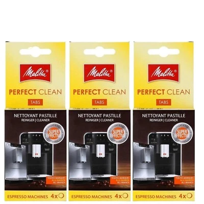 12 X MELITTA PERFECT CLEAN TABLETTEN ESPRESSO FILTERKAFFEEMASCHINEN 6545529X3