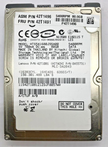 80 GB SATA NOTEBOOK FESTPLATTE HITACHI HTS541680J9SA00 5400RPM  2,5"ZOLL #NFP575