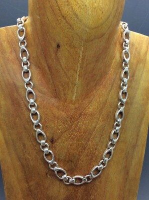 B.A.D. Signierte Sterling Silber Weizen schwere Kette 65,5 g 19 Zoll