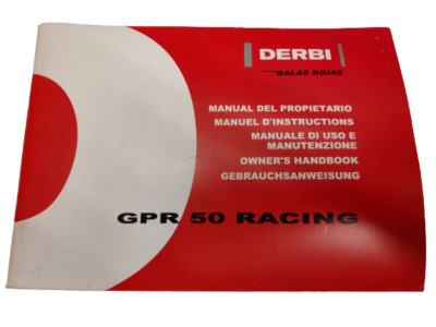 Derbi GPR 50 rac BDA User Manual Gebrauchsanweisung Bedienungsanleitung Handbuch