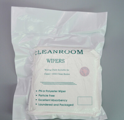 100pcs 9''x9'' 140g Dust-Free Cleaning Wipes Microfiber Lint-Free Cleanroom Wipers