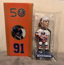 NHL New York Islanders Butch Goring 91 Bobblehead Pitchbook UBS Arena
