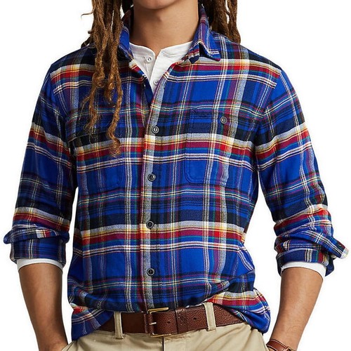 Polo Ralph Lauren Herren kariert klassische Passform kariert Twill Arbeitshemd (XLarge, blau) - Bild 1 von 2