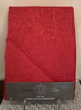 Belmont Collections Tablecloth 60 x 84 Set of 6 Napkins Red Sparkle