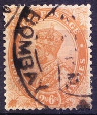 British India 1929 fine used, 2As 6Ps King George V, Imperial Crown of India