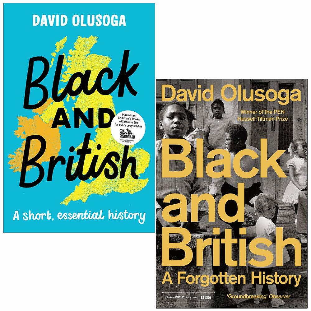 David Olusoga 2 Books Collection Set Black and British, Forgotten History PB NEW