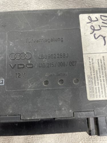 98-04 AUDI A6 S6 ALLROAD CCM CENTRAL THEFT LOCKING CONTROL 4B0 962 258 J OEM - Picture 2 of 8