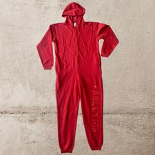 FABLETICS Cherry Red Hooded One Piece Jumpsuit - Women's M