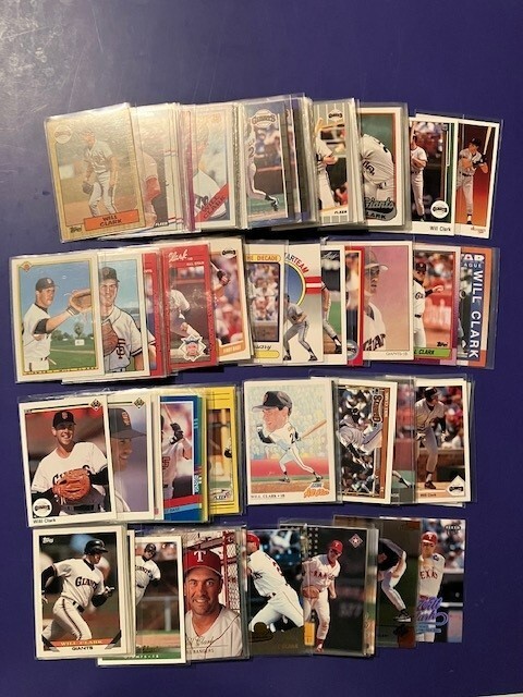 Will Clark Baseball Card Lot--50 Different Cards--All Major Brands