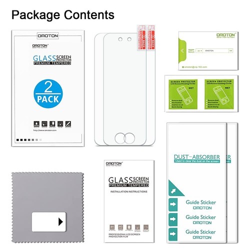OMOTON Tempered Glass Screen Protector for iPod Touch 2 Pack - Picture 3 of 8