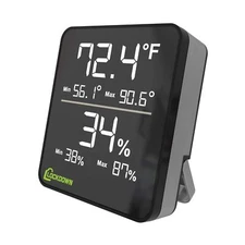 LOCKDOWN Digital Hygrometer with Convenient Design, Backlit Screen ... Fast Ship
