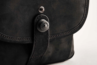Oberwerth Boulevard Mini Sac Photo 100% Cuir Noir/Rouge